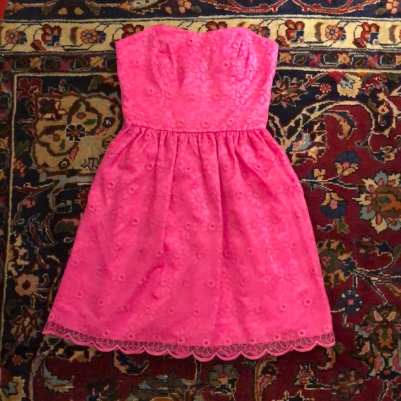NWOT Lilly Pulitzer pink strapless dress